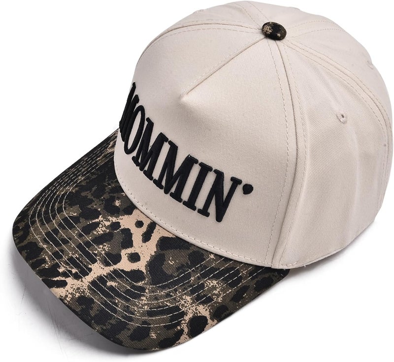 Abdkw Mommin Trucker Hat | Vintage Two-Tone Women's Baseball Cap,with Mommin Embroidery Ponytail Fit,Outdoor and Daily Use - Image 4